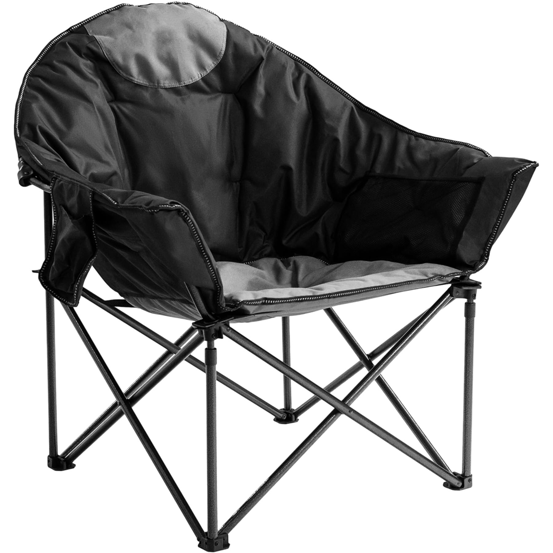 Moon Saucer Camping Chair Oversized Padded Single Chair with Cup Holder and Carry Bag 500 lb